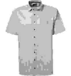 OLYMP Kurzarmhemd, Comfort Fit, Baumwolle, Grün-weiß Gestreift -Maenner Mode Haus  413062 norm 1