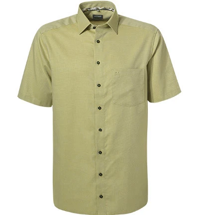 OLYMP Kurzarmhemd, Comfort Fit, Baumwolle, Grün Meliert 3 OLYMP Kurzarmhemd, Comfort Fit, Baumwolle, Grün Meliert