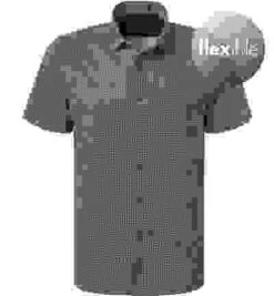 OLYMP Kurzarmhemd, Body Fit, Jersey Geruchshemmend, Marine-fuchsia Gemustert -Maenner Mode Haus  413102 norm 1