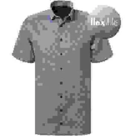 OLYMP Kurzarmhemd, Modern Fit, Baumwoll-Stretch Climate Control, Blau Gemustert -Maenner Mode Haus  413131 norm 1