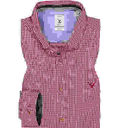 Pure Hemd, Slim Fit, Baumwolle, Rot-weiß Kariert 6 Pure Hemd, Slim Fit, Baumwolle, Rot-weiß Kariert – Bild 4