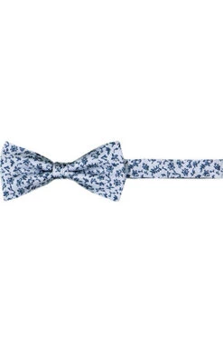 OLYMP Set, Schleife + Einstecktuch, Blau-weiß Gemustert -Maenner Mode Haus  413238 norm3