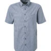 Kurzarmhemd, Comfort Fit, Baumwolle, Blau Gemustert 1 Kurzarmhemd, Comfort Fit, Baumwolle, Blau Gemustert -Maenner Mode Haus 413304 norm