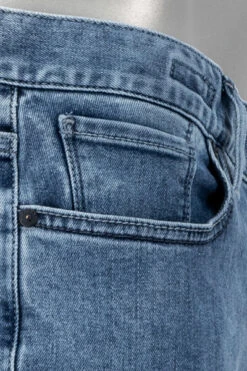 Alberto Jeans, Slim Fit, Baumwolle T400®, Jeansblau -Maenner Mode Haus  413342 norm5