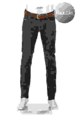 Alberto Jeans, Slim Fit, Baumwolle T400®, Navy -Maenner Mode Haus  413347 norm 1