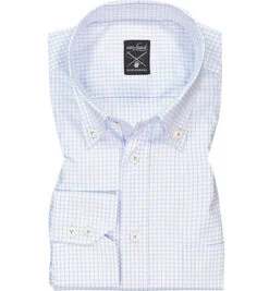 Maenner Mode Haus 9 Van Laack Hemd, Comfort Fit, Baumwolle, Hellblau-weiß Kariert