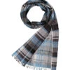 Bugatti Schal, Baumwolle, Blau Kariert