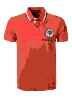 Napapijri Polo-Shirt, Baumwoll-Piqué, Orangerot -Maenner Mode Haus  413497 norm 1