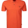 Napapijri Polo-Shirt, Baumwoll-Piqué, Rotorange -Maenner Mode Haus  413592 norm