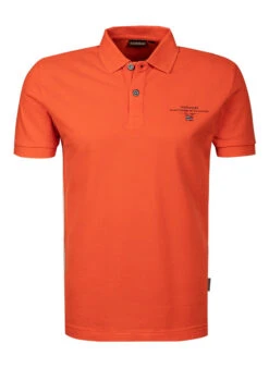 Napapijri Polo-Shirt, Baumwoll-Piqué, Rotorange