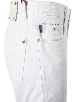 Jeans Leonardo, Regular Slim, Baumwoll-Stretch, Midnight Sun, Weiß 9 Jeans Leonardo, Regular Slim, Baumwoll-Stretch, Midnight Sun, Weiß -Maenner Mode Haus 413940 norm3