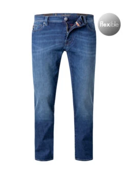 Jeans Leonardo, Slim Fit, Baumwolle T400® 6 Month, Blau