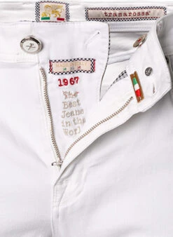 Jeans Leonardo, Slim Fit, Baumwoll-Stretch, Weiß -Maenner Mode Haus  413975 norm3