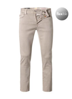 Jeans Leonardo, Slim Fit, Baumwoll-Stretch, Sand