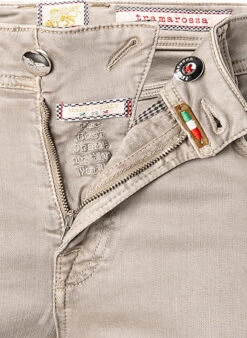 Jeans Leonardo, Slim Fit, Baumwoll-Stretch, Sand -Maenner Mode Haus  413976 norm3