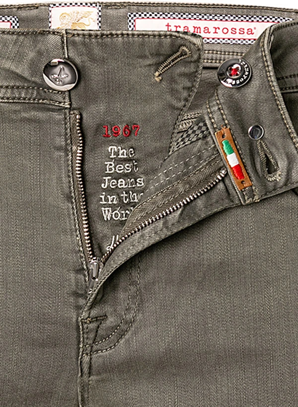 Jeans Leonardo, Slim Fit, Baumwoll-Stretch, Khaki 7 Jeans Leonardo, Slim Fit, Baumwoll-Stretch, Khaki – Bild 5