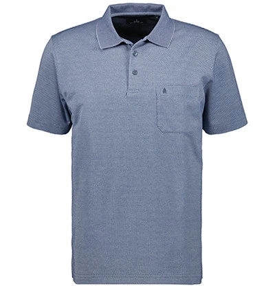 RAGMAN Polo-Shirt, Baumwoll-Jersey, Dunkelblau Meliert 2 RAGMAN Polo-Shirt, Baumwoll-Jersey, Dunkelblau Meliert