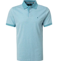 RAGMAN Polo-Shirt, Pima Baumwoll-Piqué, Hellblau Meliert