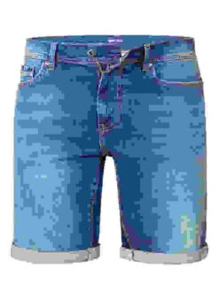 Gas Jeansshorts, Slim Fit, Baumwoll-Stretch 12oz, Jeansblau -Maenner Mode Haus  414198 norm 1