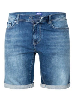 Gas Jeansshorts, Slim Fit, Baumwoll-Stretch 12oz, Jeansblau
