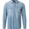 Gas Jeanshemd, Baumwolle, Hellblau 1 Gas Jeanshemd, Baumwolle, Hellblau -Maenner Mode Haus 414199 norm