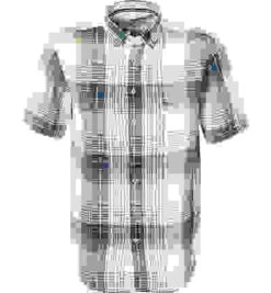 FYNCH-HATTON Kurzarmhemd, Reines Leinen, Blau-grün Kariert -Maenner Mode Haus  414240 norm 1