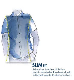 Kurzarmhemd, Baumwolle, Navy Gemustert -Maenner Mode Haus  414378 norm2