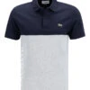 Lacoste Polo-Shirt, Regular Fit, Baumwoll-Piqué, Blau-grau -Maenner Mode Haus  414400 norm