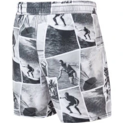 Badeshorts, Mikrofaser, Grau-weiß Gemustert -Maenner Mode Haus  414455 norm3