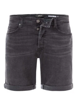 Replay Jeansshorts, Tapered Fit, Baumwoll-Stretch 10,5oz, Schwarz