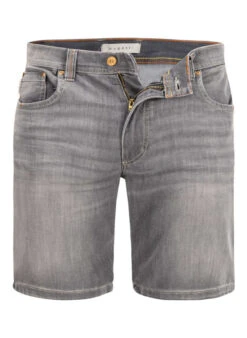 Bugatti Jeansshorts, Baumwoll-Stretch, Grau