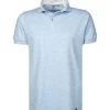 Polo-Shirt, Baumwoll-Piqué, Hellblau Meliert -Maenner Mode Haus  414576 norm