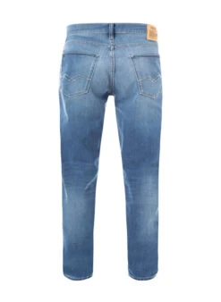 Replay Jeans Sandot, Relaxed Tapered Fit, Baumwoll-Stretch 11,5oz, Mittelblau -Maenner Mode Haus  414592 norm2