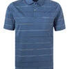 Polo-Shirt, Mercerisierte Baumwolle, Blau Gestreift -Maenner Mode Haus  414599 norm