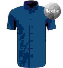 Kurzarmhemd, Jersey, Royalblau Meliert -Maenner Mode Haus  414710 norm 1
