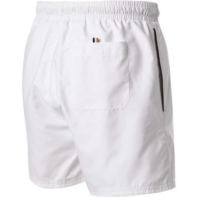 Badeshorts, Mikrofaser, Weiß 5 Badeshorts, Mikrofaser, Weiß – Bild 3