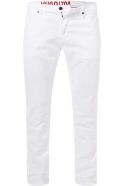 Hugo Jeans, Slim Fit, Baumwoll-Stretch, Weiß
