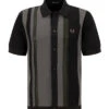 Fred Perry Hemd, Baumwoll-Strick, Schwarz Gestreift -Maenner Mode Haus  414922 norm
