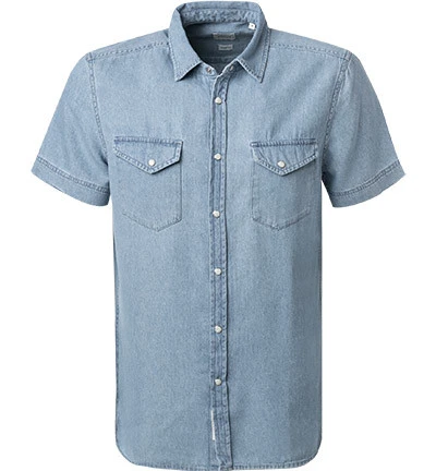 Mustang Kurzarmhemd, Regular Fit, Baumwolle, Jeansblau 3 Mustang Kurzarmhemd, Regular Fit, Baumwolle, Jeansblau