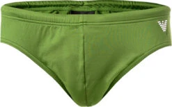 Emporio Armani Badeslip, Mikrofaser, Grün