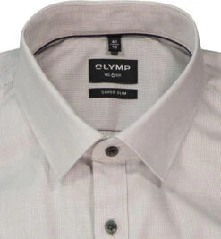 OLYMP Hemd, Super Slim Fit, Baumwoll-Stretch, Taupe Meliert -Maenner Mode Haus  415264 norm2