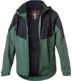 Maier Sports Funktionsjacke, Mikrofaser Wasserdicht, Navy-grün