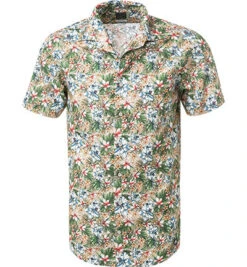 Daniel Hechter Kurzarmhemd, Modern Fit, Baumwolle, Multicolor Gemustert