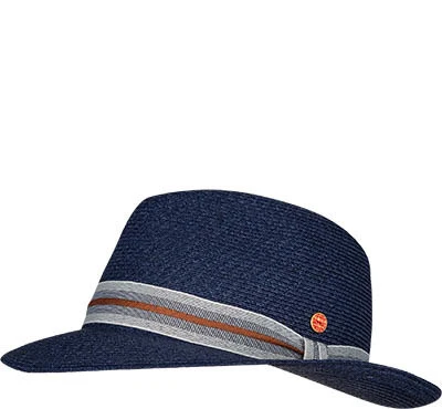 Strohhut, Material-Mix, Blau 3 Strohhut, Material-Mix, Blau