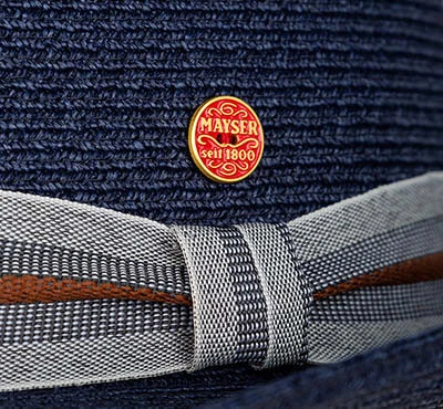 Strohhut, Material-Mix, Blau 4 Strohhut, Material-Mix, Blau – Bild 2