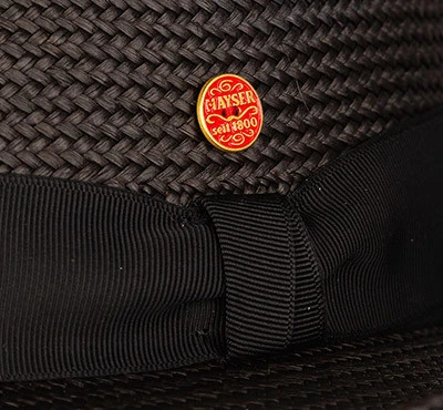 Panamahut, Stroh, Schwarz 4 Panamahut, Stroh, Schwarz – Bild 2