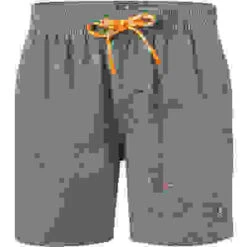 Badeshorts, Baumwolle, Dunkeloliv Gemustert -Maenner Mode Haus  415671 norm 1