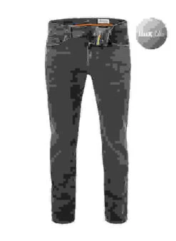 BOSS ORANGE Jeans, Baumwoll-Stretch, Schwarz -Maenner Mode Haus  416018 norm 1