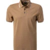 Polo-Shirt, Baumwoll-Piqué, Beige -Maenner Mode Haus  416075 norm