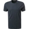 Marc O'Polo T-Shirt, Shaped Fit, Bio Baumwolle, Navy Gestreift -Maenner Mode Haus  416110 norm